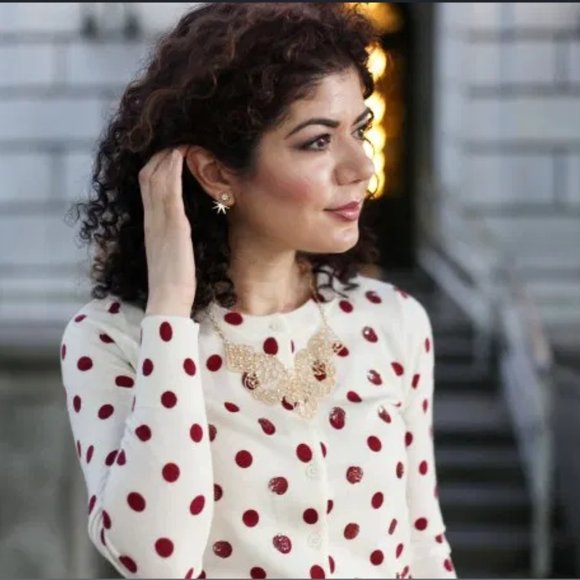 Jackie Cardigan in Sequin Polka Dots+shell - Picture 5 of 12